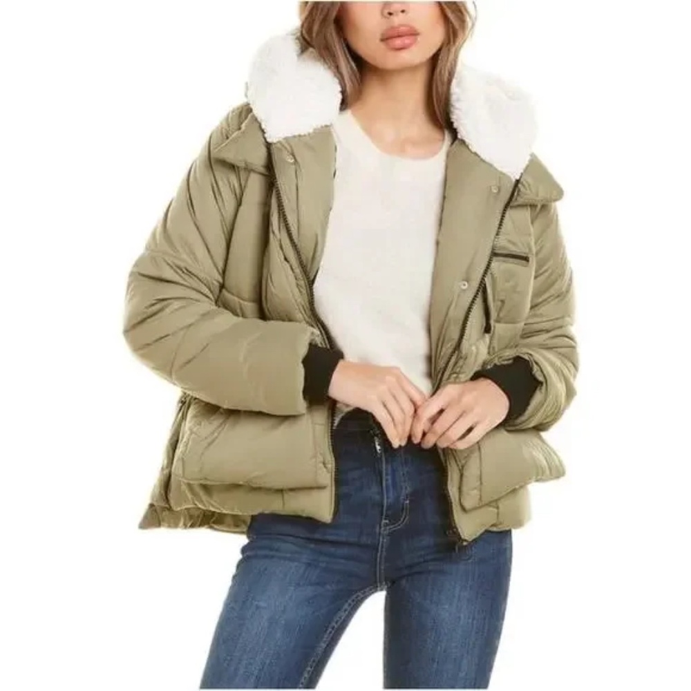 Anthropologie Avec Les Filles Hooded Puffer Jacket